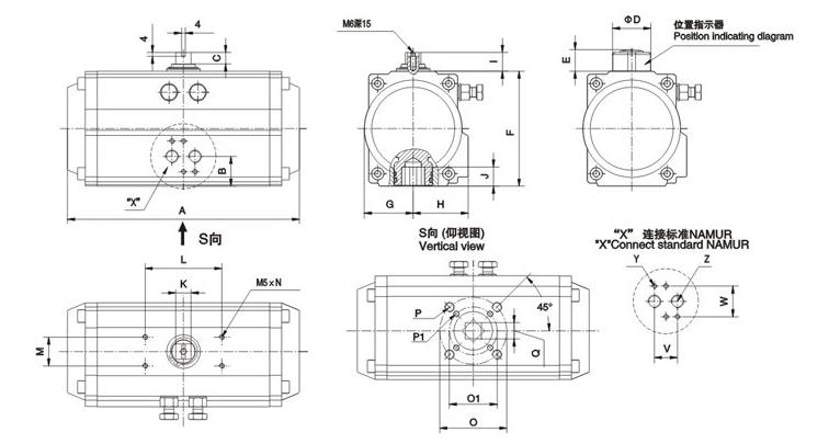 AT气动执行器型号规格